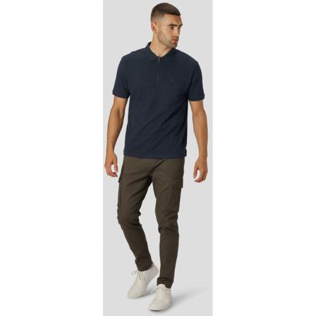 Clean Cut, Polo Will ZIP S/S Blauw, Heren, Maat:L