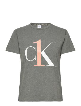 S/S Crew Neck Topp Grå Calvin Klein