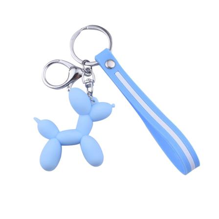 Elegant Unik Ballong Hund Nyckelring Blå