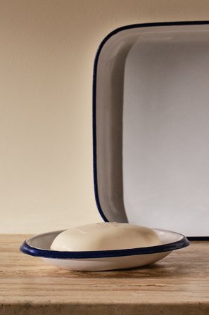 Jotex - Såpekopp Hvit/blå - ANNIE - Kjøp Baderomstilbehør hos Jotex