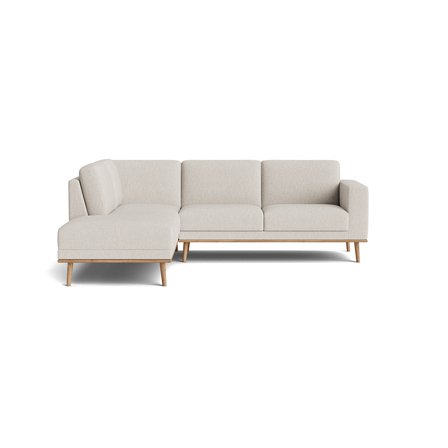 Norse Ecksofa, links in Alpine Beige, einfarbig, skandinavisches Design, bequeme Polsterung, elegante Standfüße, Wohnzimmermöbel, Höhe 87cm