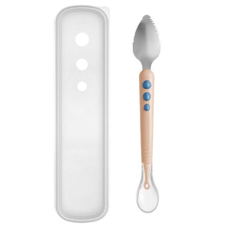 Dobbelthodet baby silikon matskje, bærbar skrape gjørme. Baby stil 4