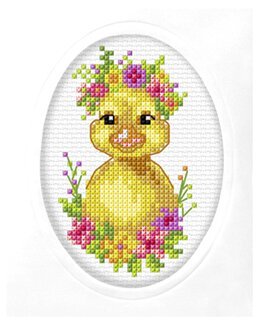 Stickpackung Karte Osterküken 1-er Pack - Orchidea