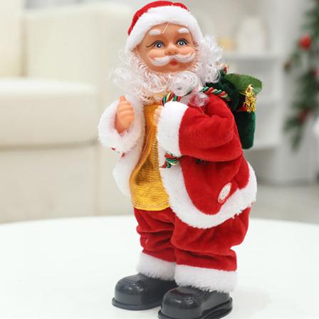 Elektrisk jultomte (Hip Twist), Elektrisk jultomteleksak med jultomte och musikalisk jultomte skakar jultomten Festdekorationer Jul nyår