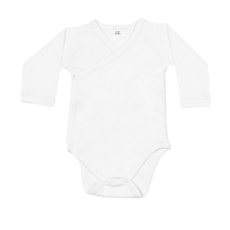 Babybugz Baby Kimono Långärmad Body 6-12 Månader Vit