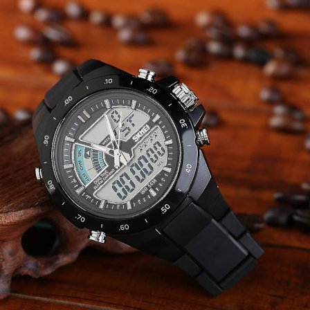 Mænds Cool Fashion LED Armbåndsur Dobbelt Display