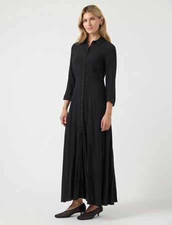 YAS Yassavanna Long Shirt Dress S. Noos - Black - S