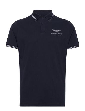 Amr Tipped Polo Polos Short-sleeved Marineblå Hackett London*Betinget Tilbud