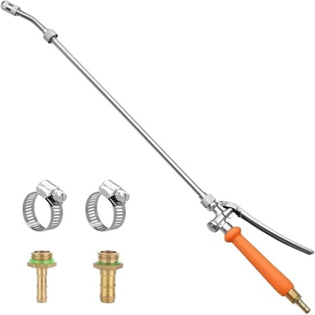 Teleskopisk Sprøjtelanse og Dysesæt i Rustfrit Stål til Sprøjteudstyr, Tilbehør til Havearbejde, Landbrug, Rengøring, Bilvask