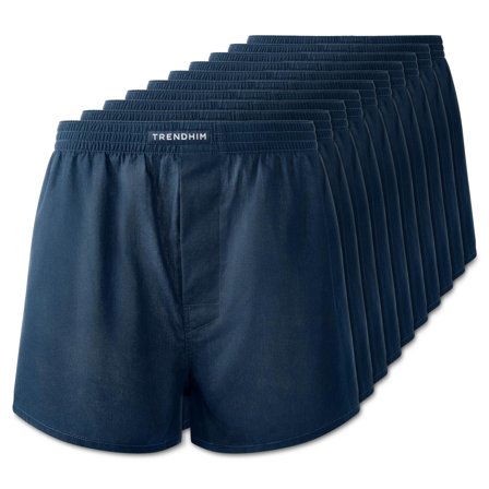XXL - AirFeel | Lot de 10 caleçons en coton bleu marine avec ceinture élastique recouverte pour hommes