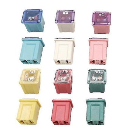 12 stk. Lavprofil Jcase Sikringer for Lastebiler og SUV-er - Kompatibel med (20a/25a/30a/40a/50a/60a)