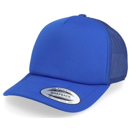 Yupoong - Blå trucker Keps - Royal Blue Foam Trucker @ Hatstore