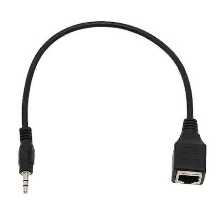 3,5 mm:n urosliitin TRS-audiokaapeli RJ45-liitäntään Ethernet-sovitinkaapeli musta (LGL)