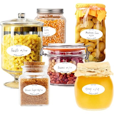 300 irrotettavaa pakastintarraa ruokakomeroon ja säilöntään