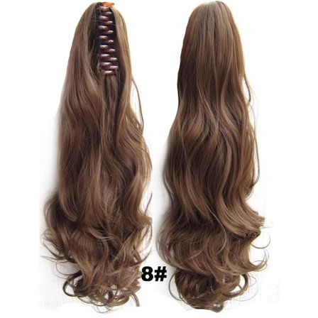 Brasiliansk Hestehale, Hestehale extensions bølgete – brun 8#Brun