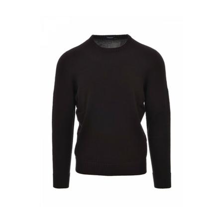 Drumohr Round-neck Strik Sort, Herre Strik