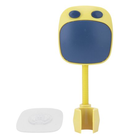 Dusjhodeholder 360 graders justerbart feste PunchFree dusjtilbehør for barnebad (blå gul)