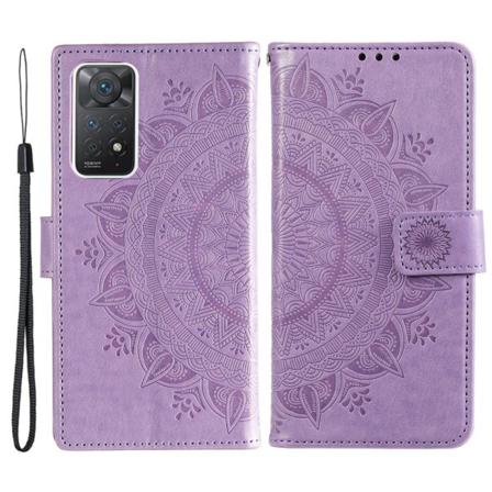 Xiaomi Redmi Note 11 Pro 5g Fodral Mandala Läder Lila