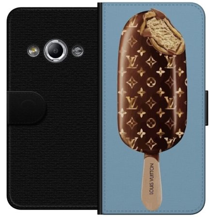 Kompatibelt Lommeboketui til Samsung Galaxy Xcover 3 Luksuriøs iskremskiosk i sjokoladebrunt med et eksklusivt og lekent design for trendy brukere