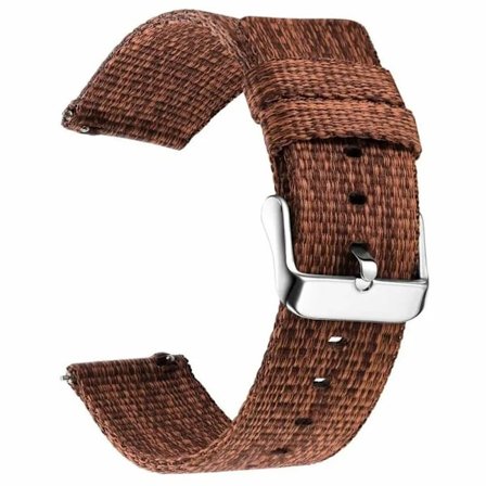 Garmin Lily 2 Nylon Watch Band Justerbar Pin Buckle 14mm håndledsrem udskiftning - Brun