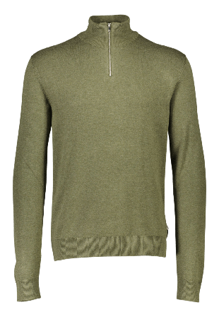 Lindbergh Ecovero half zip L/S knit Överdelar Herr Grön XL