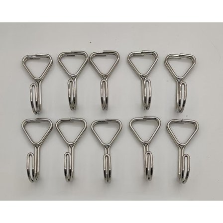 10 st Spiralkrokar, Spännkrokar i Rostfritt Stål, Elastiska Krokar, Elastiska Spännkrokar, kompatibla Tält, Cyklar, Bagagefixering, Fixeringskrok