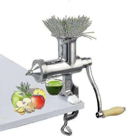 Manuel Rustfri Stål Hvedegræs Juicer Aur Slow Squeezer Frugt Hvede Græs Grøntsags Appelsin Juice Ctor #YoGu