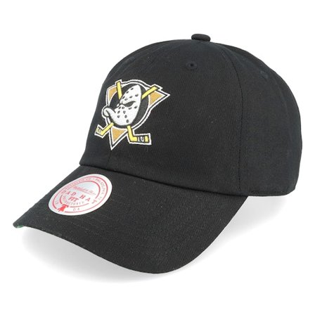 Mitchell & Ness - Negro unconstructed Gorra - Anaheim Ducks Team Ground 2.0 Black Dad Cap @ Hatstore