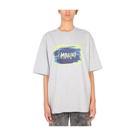 Marni, T-Shirts Szary, Kobieta, Rozmiar: S