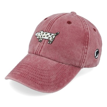 Lilla Spöket Laban - Rouge unconstructed Casquette - "Rufus Washed Red Dad Cap " @ Hatstore