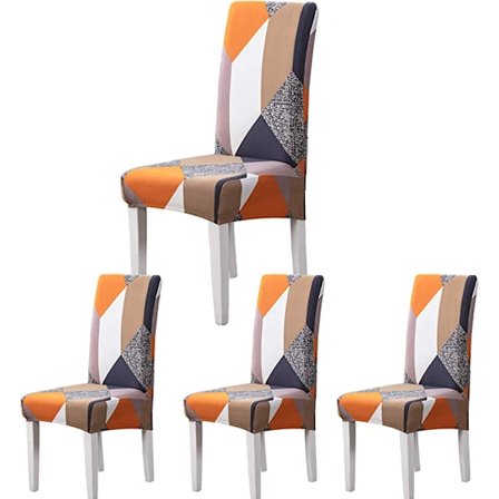 Spisestoltrekk (Kube, sett med 4), moderne elastiske slitesterke stoler