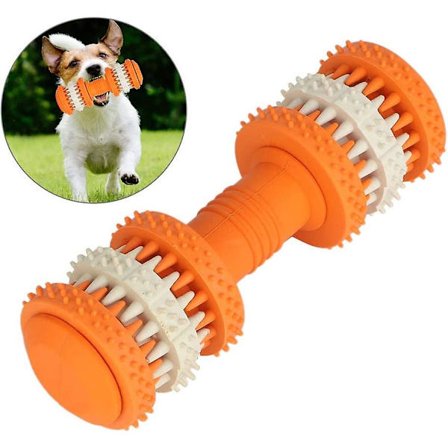 Hantel hund leksaker silikon hund tuggleksaker husdjur interaktiva träningsleksaker tandbil