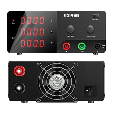 Laboratoriebord Strømforsyning, Høj-effekt Output, Justerbar Spænding og Strøm, 30V 30A, SORT, 220V