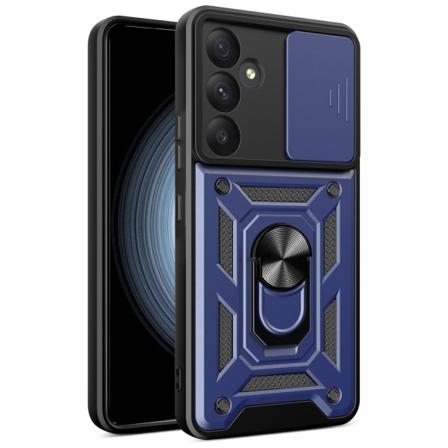 SKALO Samsung A55 5G Armor Hybrid Metal Ring Camera Slider - Blå Blue