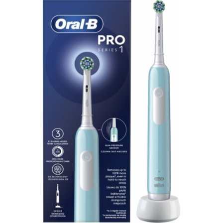 Elektrisk tandbørste D305.513.3 Pro Series 1 Caribbean Blue Cross Action, Oral-B