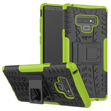 Samsung Galaxy Note9 Anti-slip Kickstand Combo Skal - Grön