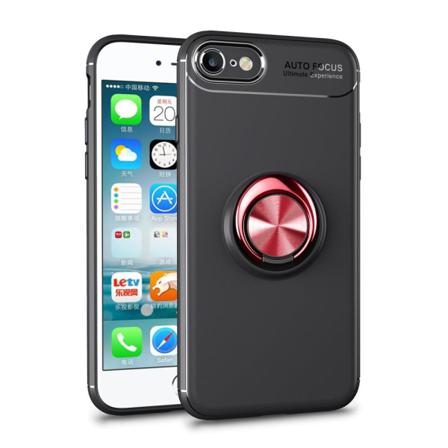 Iphone 7/8/se (2020/2022) - Ring Skal - Svart/röd Svart/röd