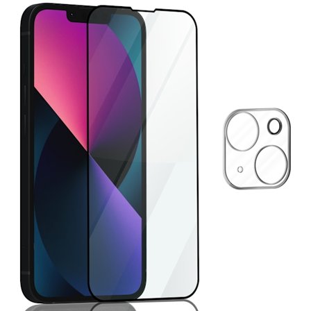 1-Pack Iphone 13 Näytönsuoja & 1-Pack linssinsuoja - Karkaistu Lasi 9H - Super laatu 3D