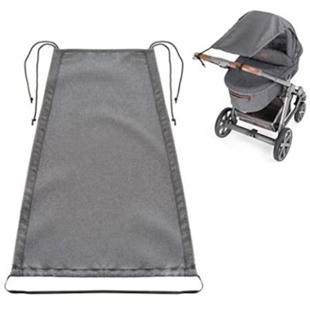 1PCS Grå Baby Barnvagn Markis Solskydd för Barnvagn Universell Solskydd med Upf50+ Anti-Uv-skydd och Fällbar Anti/Regn/Vind/Solmarkis