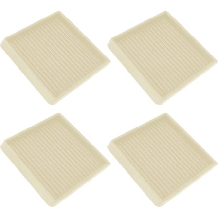 Møbelhjulskåpe 4 stk Gulvgrep Stolbeskyttende Anti-skli Ikke-skli Bein 3 tommer Hjem Kvadratisk Gummi Riper Sikker Tilbehør Bord (Beige)