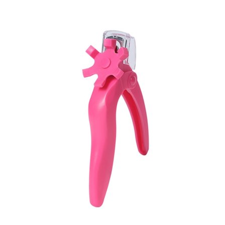 Akryl Negleklipper, Justerbar Negletipper i Rustfrit Stål, Kunstig Falsk Negletrimmer til Falsk Neglekunst Manicure Projekt - Rød