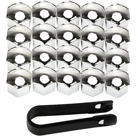 Hjulmutterhette 17mm Bolt Mutterhette 20 Hjulmutterhette Hjulbolt Mutterhette Sølv