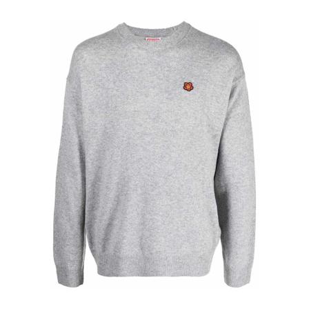 Kenzo, Round-neck Knitwear Grijs, Heren, Maat:S