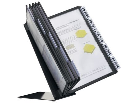 DURABLE Bordsställ A4 med 10 ramar svart - Lyreco - Kontorsmaterial - Till skrivbordet - Bordsställ och panelsystem