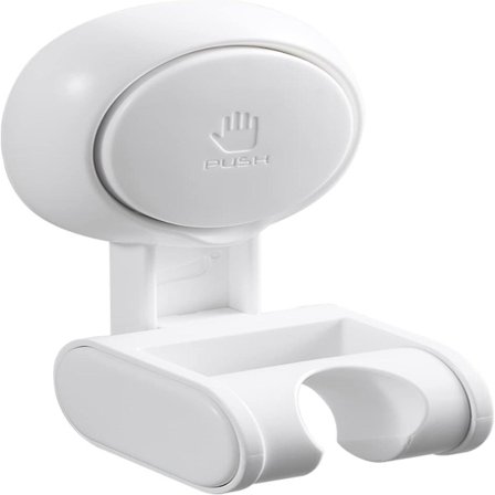 2 stk Erstatnings sugekopp dusjhodeholder Maksimal belastning 5 kg Universal veggfeste Justerbar høyde Vinkel Selvklebende plast Hvit