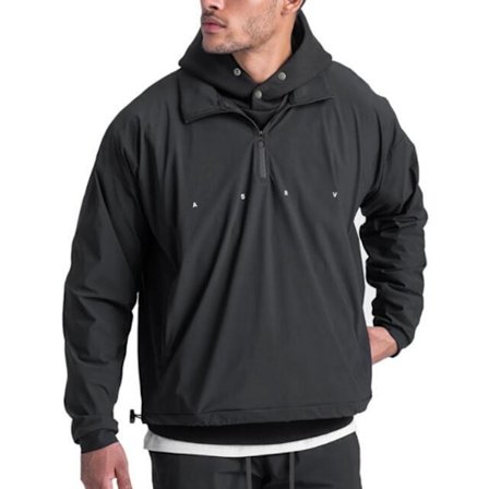 Herrtröja med kvarts dragkedja, tröja med tröja