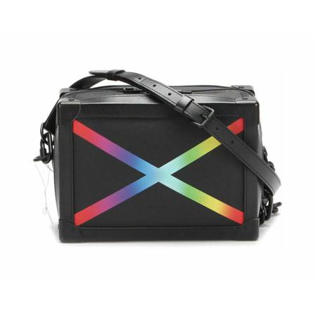 Louis Vuitton Vintage, Pre-owned Virgil Abloh Taiga Rainbow Soft Trunk bag Zwart, Heren, Maat:ONE Size