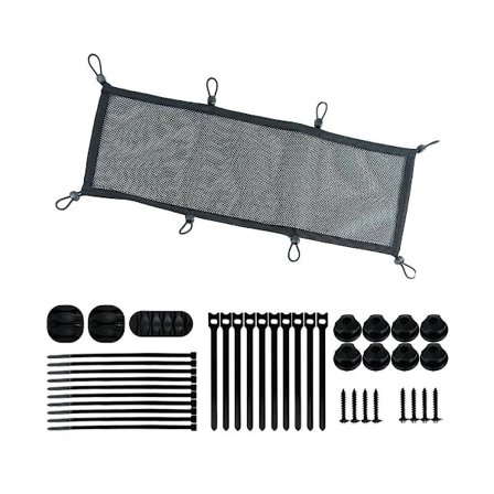 Kabelhåndteringsnett under skrivebordet, ekstra kabelnett, fleksibelt skjermingsnett for kabelhåndtering, nett under skrivebordet