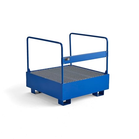 Tøndepalle med rist, til 1 stående tønde, 950x950x910 mm, 220 liter