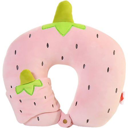 Resekudde för barn och vuxna, söt djurformad nackkudde i memory foam